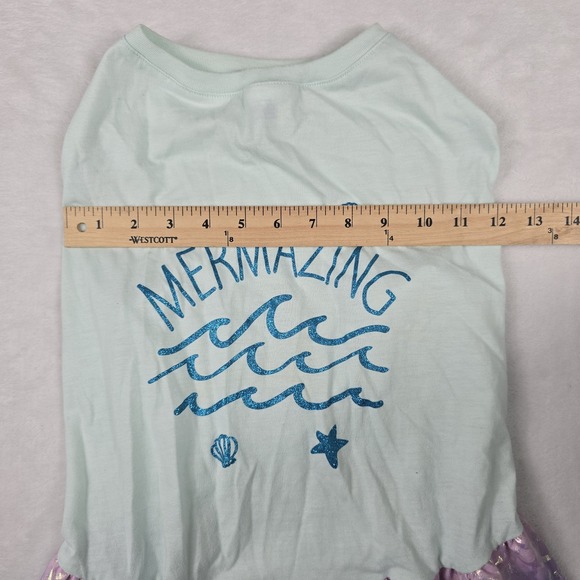 Top Paw Dog Mermazing Shirt Skirt Size XL Teal 2020 Mermaid Apparel - Picture 2 of 6